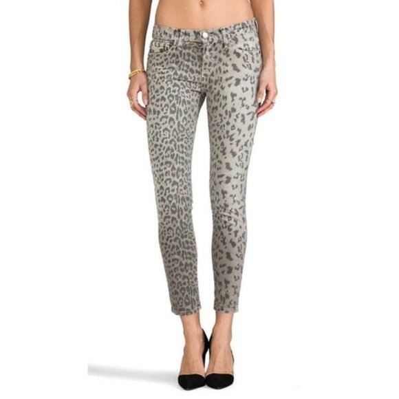 Current/Elliott The Stiletto in Grey Leopard Sz 26 - Picture 1 of 7